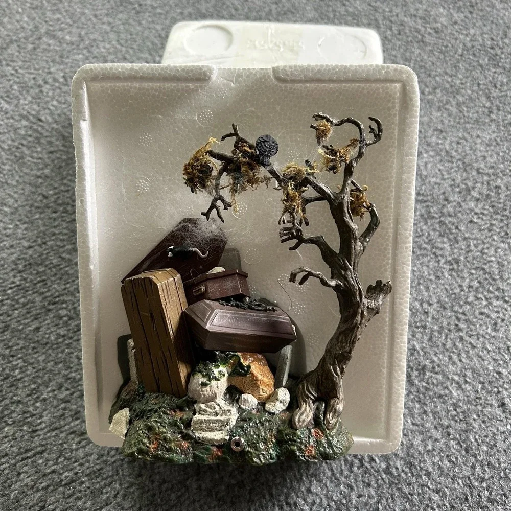 Department 56 Halloween Coffin Tree Miniature Multicolor Battery Operated Decor